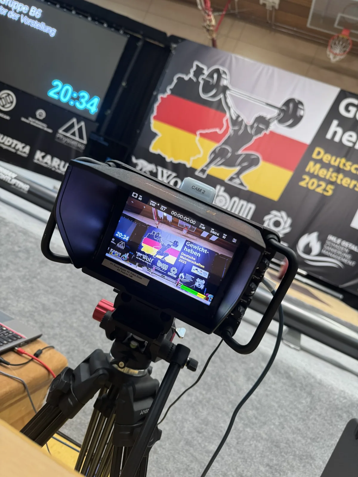 Kamera bei einer Sportveranstaltung
